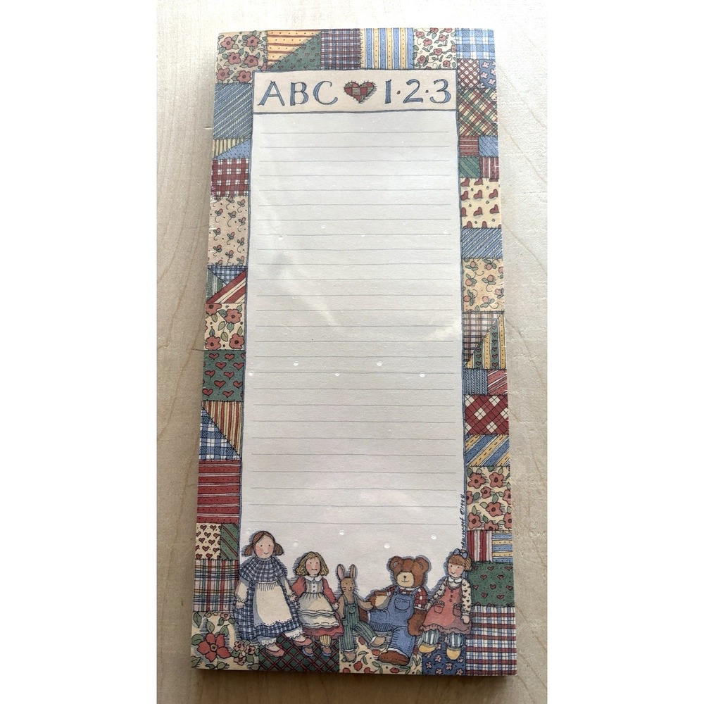 Vtg Main Street Press List Pad NIP Sealed Susan Winget Patchwork ABC Dolls